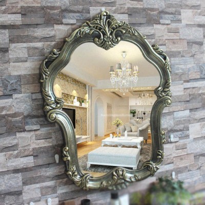 A46 Black Gold Bathroom Toilet Vanity Wall Makeup Mirror Front Waterproof Y    352431079505